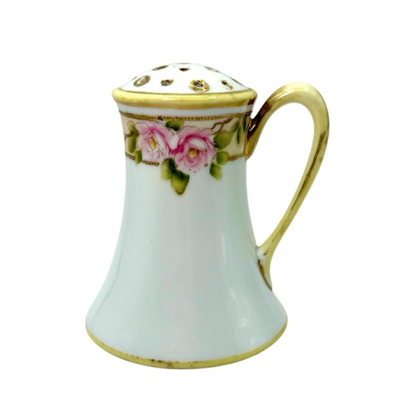 Vintage Nippon Hand-Painted Porcelain Sugar Shaker Muffineer with Original Cork - Picture 1 of 6